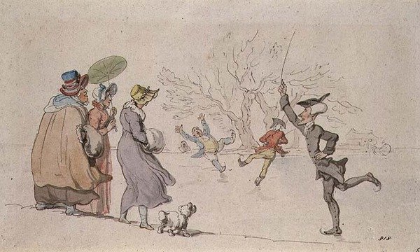 Dr Syntax Łyżwiarstwo autorstwa Thomas Rowlandson