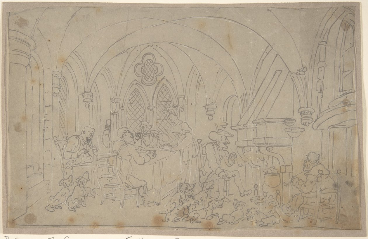 Dr Syntax i emerytowani łowcy lisów autorstwa Thomas Rowlandson