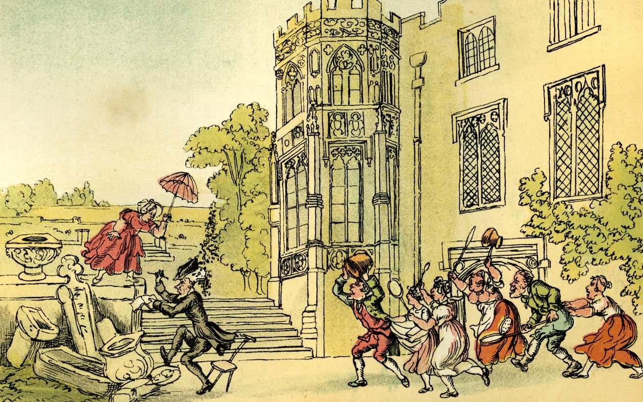 „Dr Syntax i pszczoły” autorstwa Thomas Rowlandson