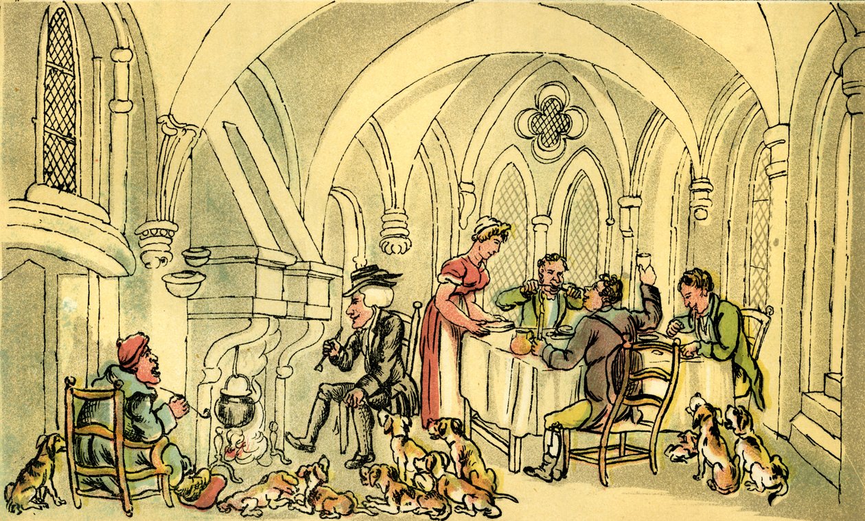 „Dr Syntax i stary łowca lisów” autorstwa Thomas Rowlandson