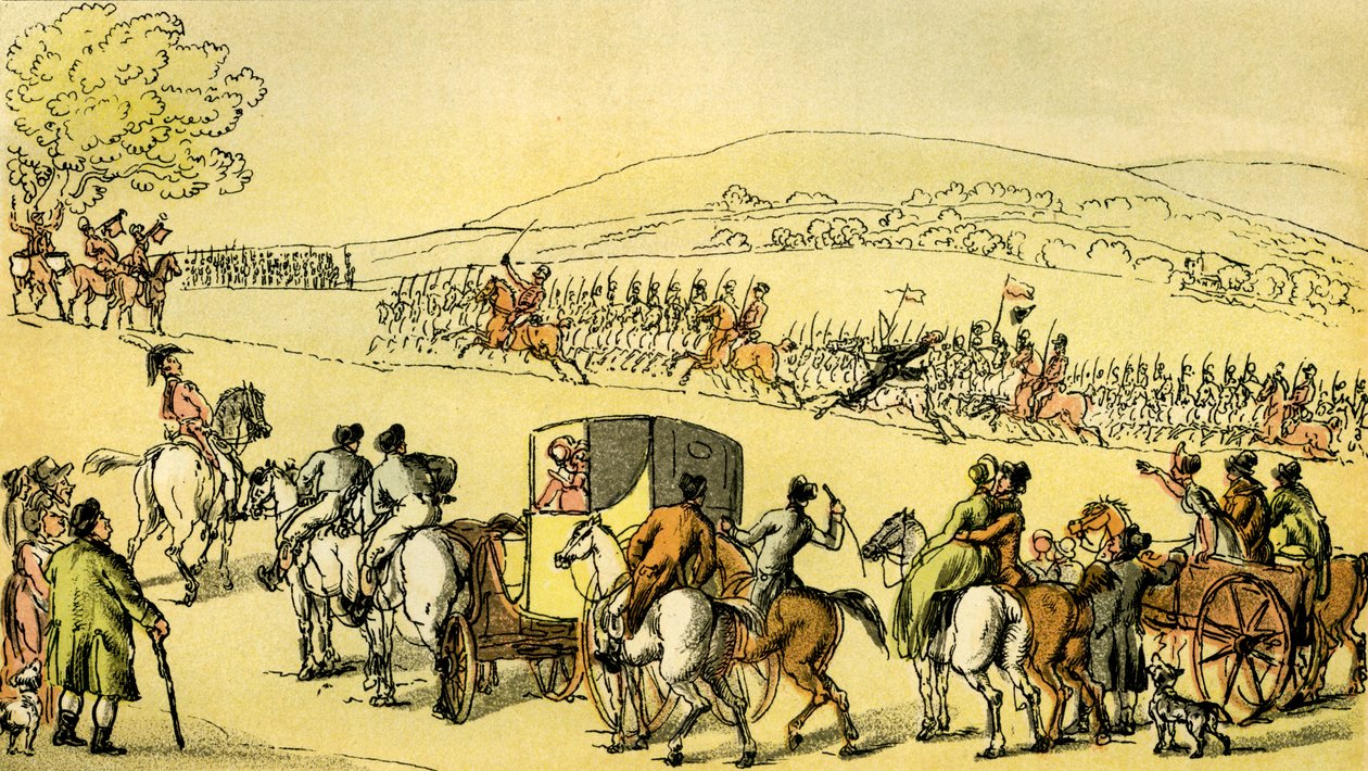 „Dr Syntax na przeglądzie” autorstwa Thomas Rowlandson