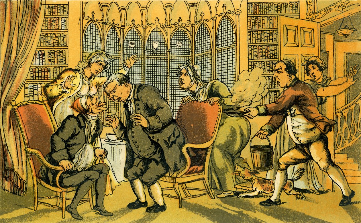 „Dr Syntax w niebezpieczeństwie” autorstwa Thomas Rowlandson