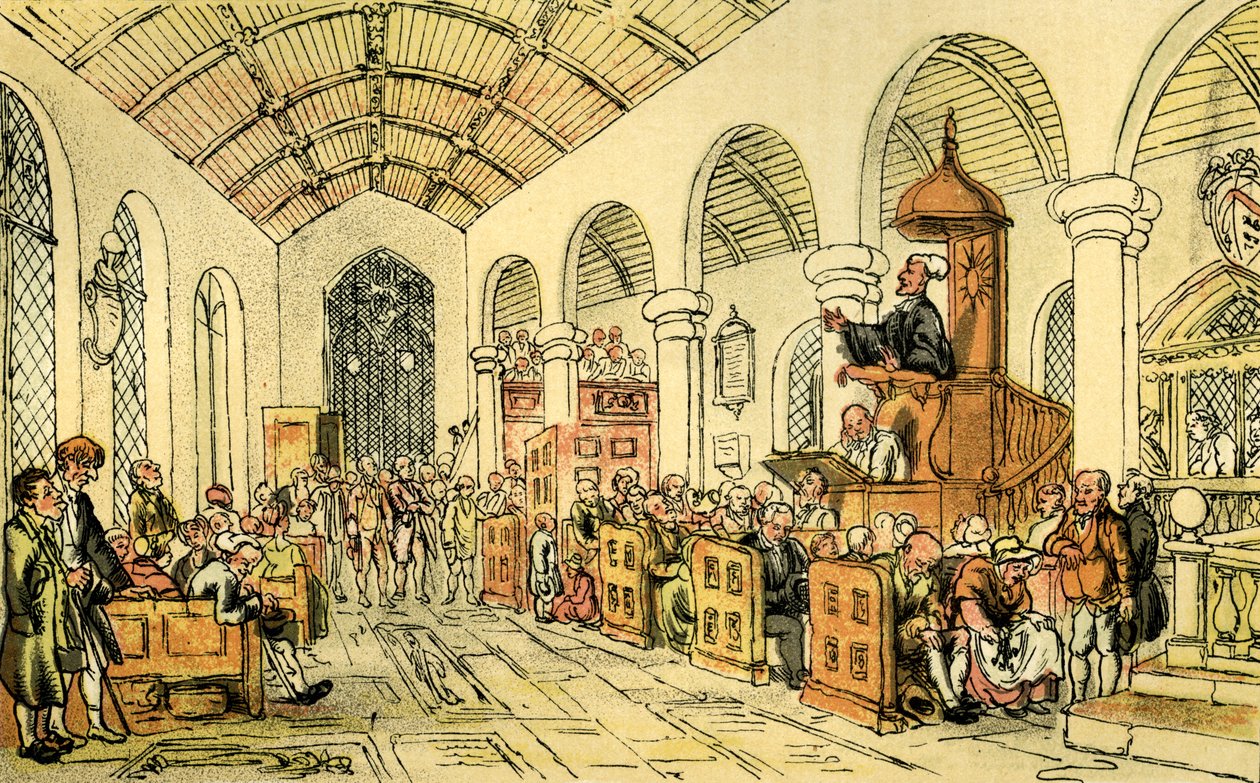 „Głoszenie doktora Syntax” autorstwa Thomas Rowlandson