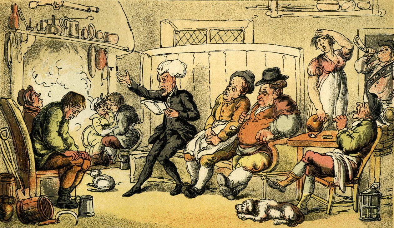 „Dr Syntax czyta swoją wycieczkę” autorstwa Thomas Rowlandson