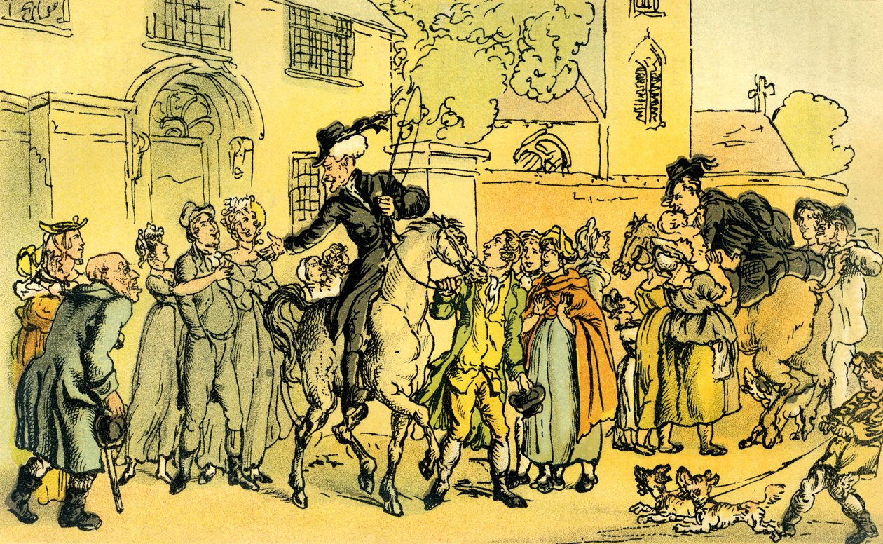 „Dr Syntax wyrusza w swoją drugą trasę koncertową” autorstwa Thomas Rowlandson