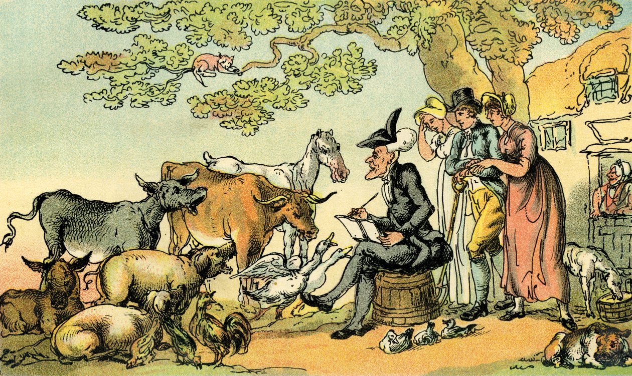 „Dr Syntax szkicuje po naturze” autorstwa Thomas Rowlandson
