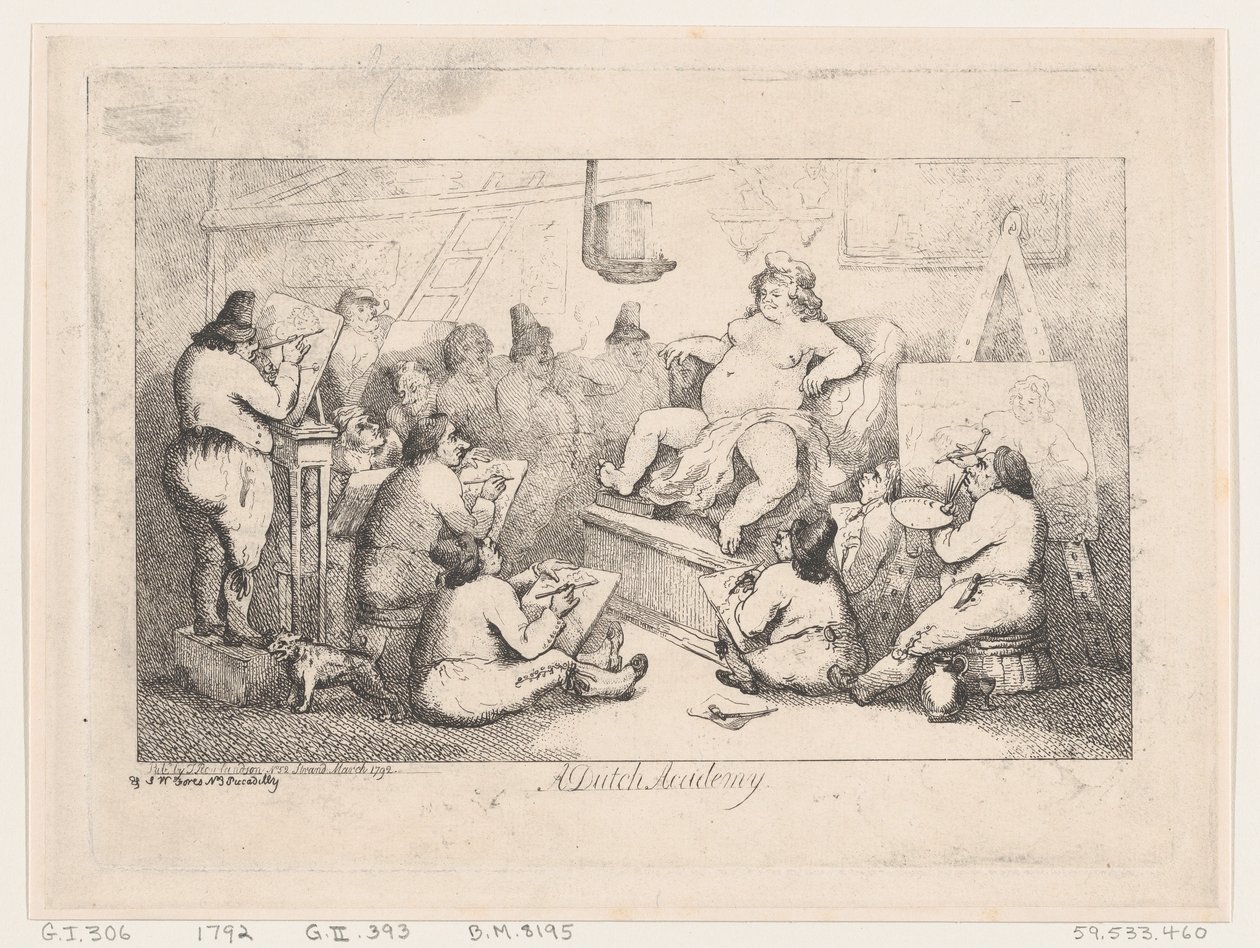 Akademia Holenderska, marzec 1792., marzec 1792. autorstwa Thomas Rowlandson