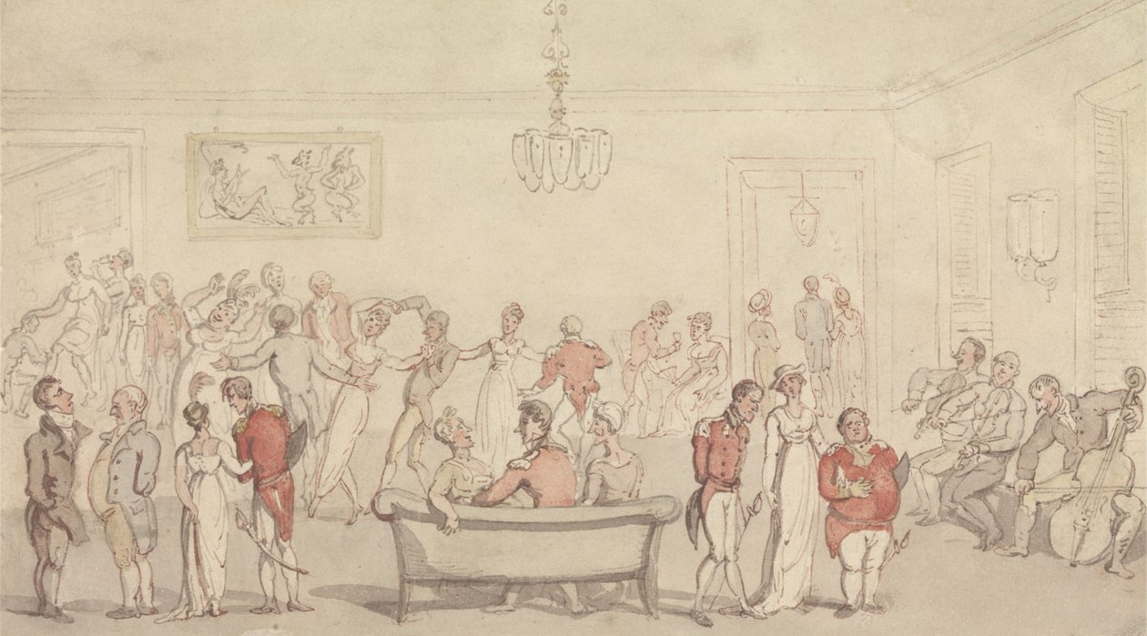 Eleganckie tańce towarzyskie autorstwa Thomas Rowlandson