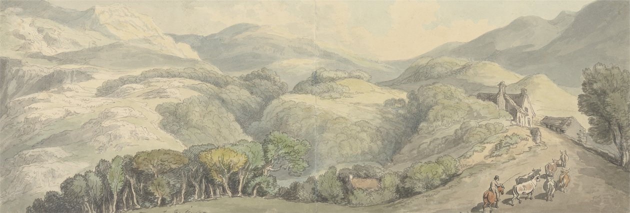 Wejście do Festiniog w Walii autorstwa Thomas Rowlandson