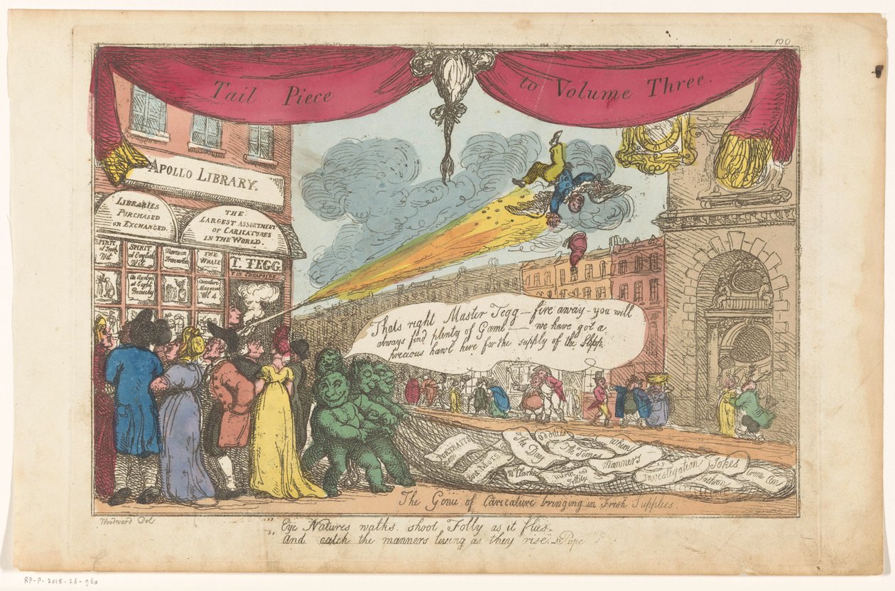 Witryna wydawnictwa Thomasa Tegga w Londynie autorstwa Thomas Rowlandson