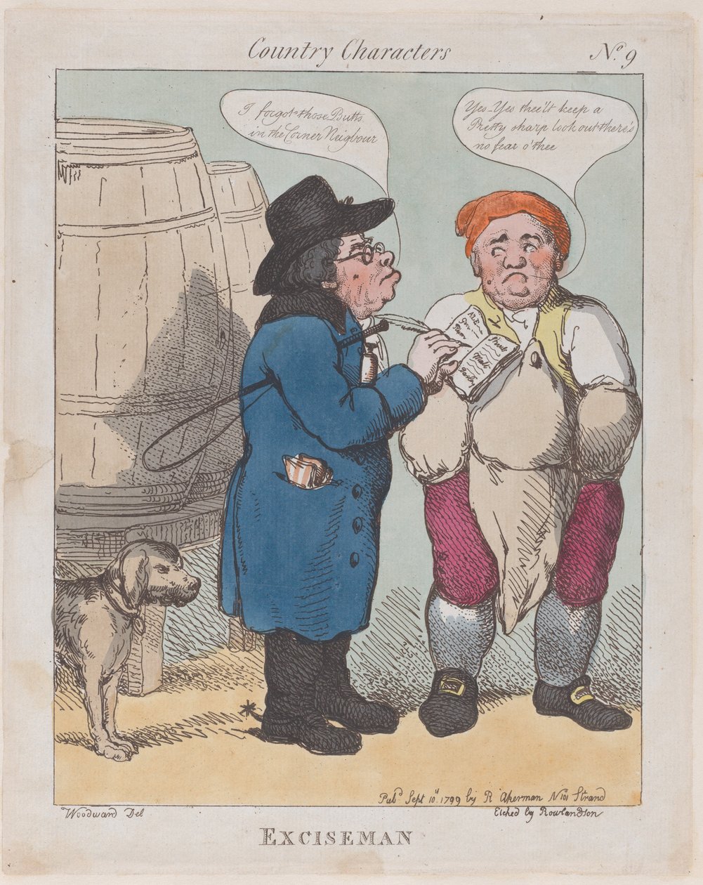 Akcyzator, 10 września 1799 r., 10 września 1799 r. autorstwa Thomas Rowlandson