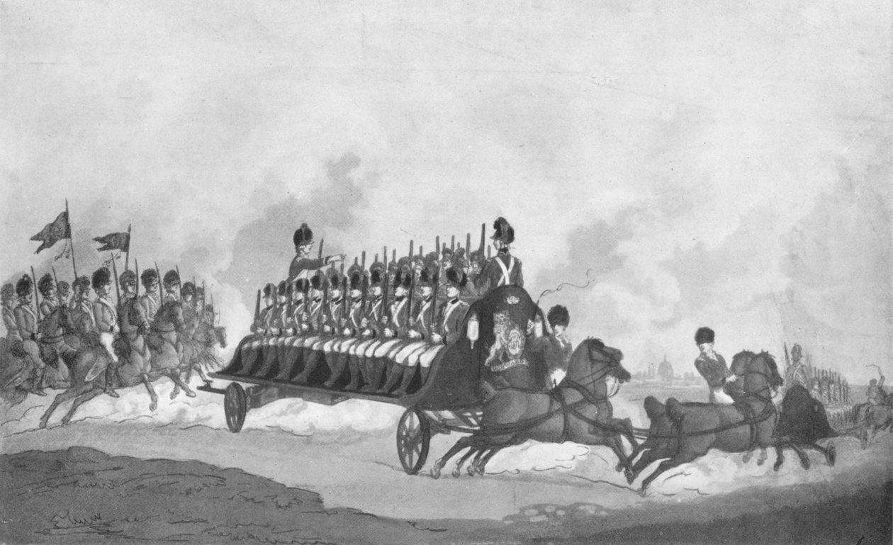Wyprawa lub lot wojskowy, c1780-1820, 1909 autorstwa Thomas Rowlandson