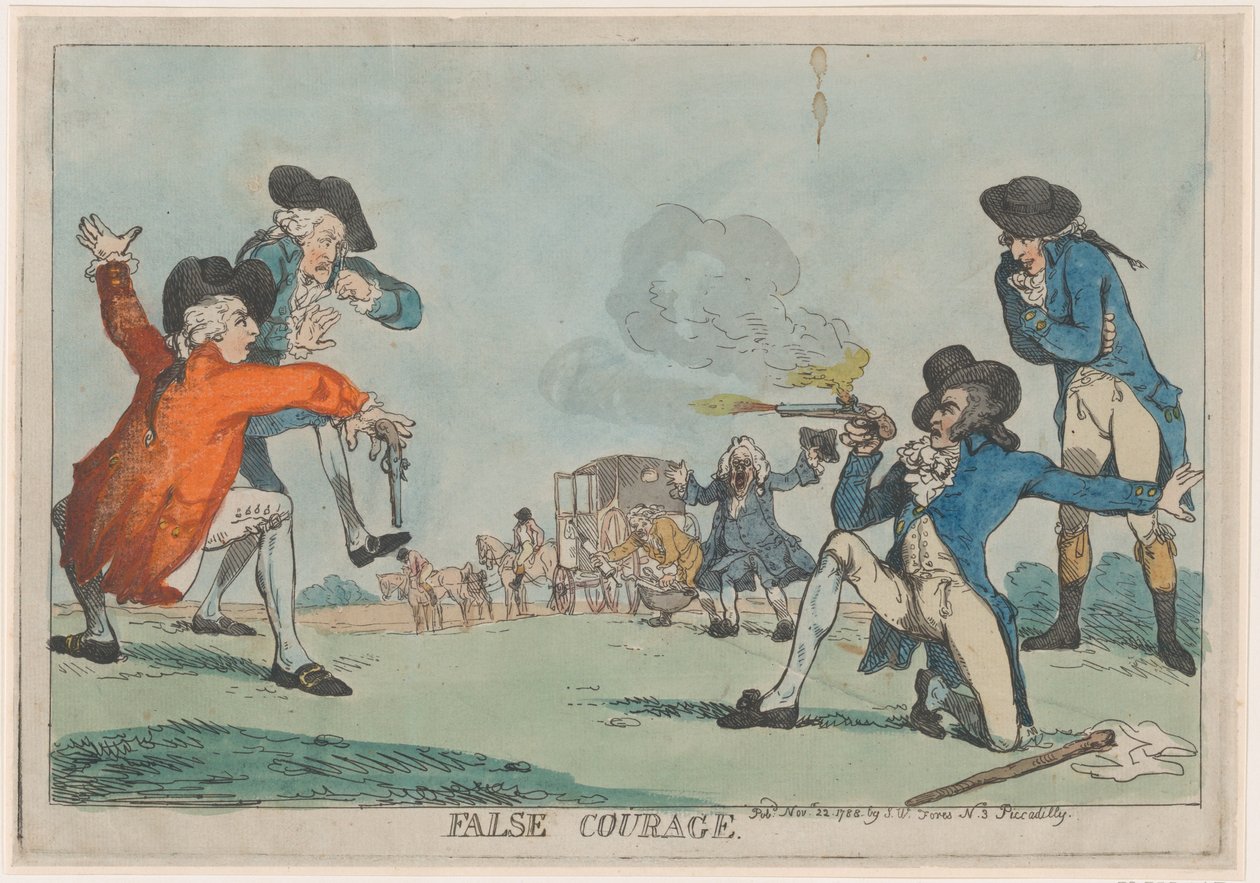 Fałszywa odwaga, 22.11.1788., 22.11.1788. autorstwa Thomas Rowlandson