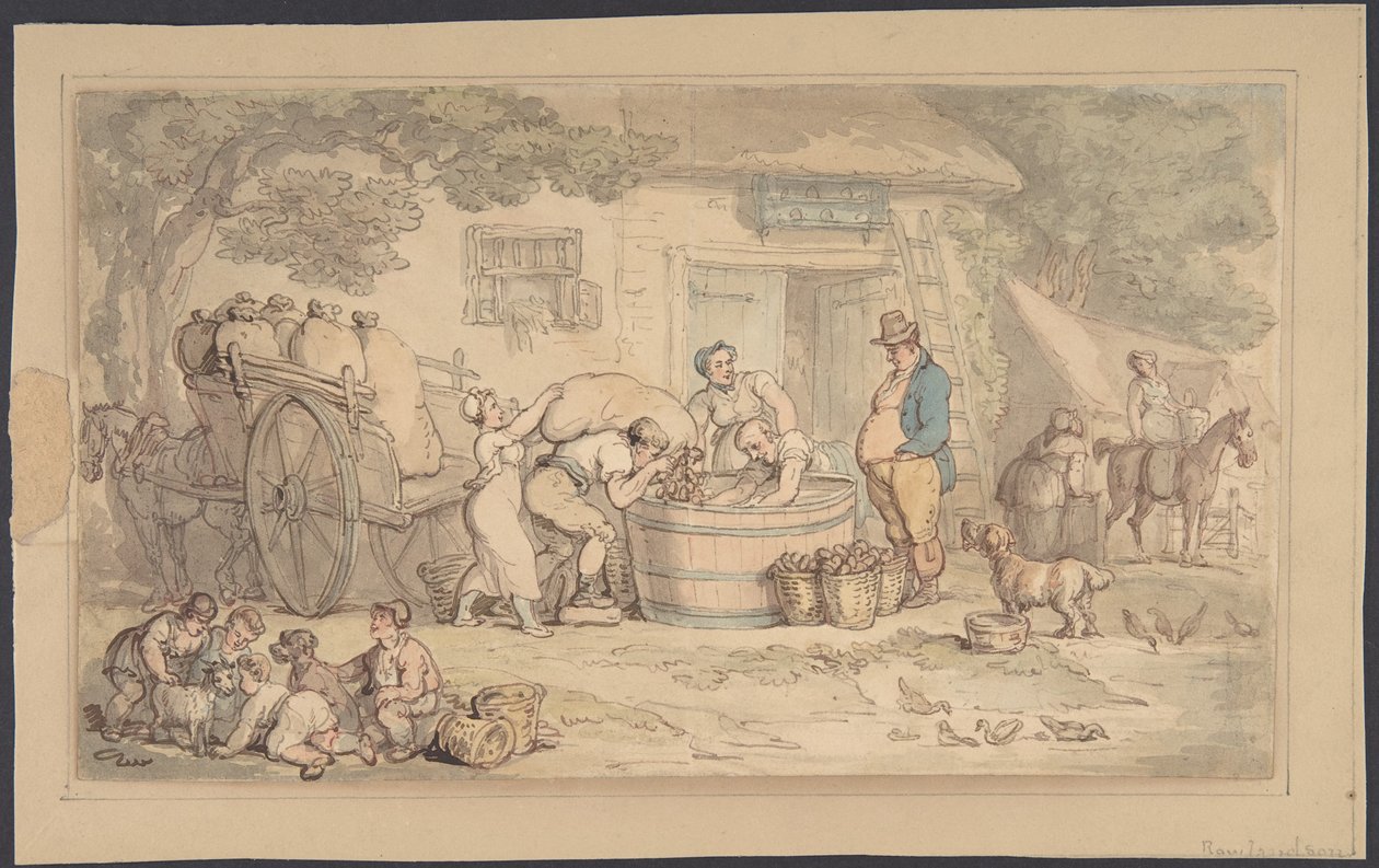 Scena z życia rolniczego autorstwa Thomas Rowlandson
