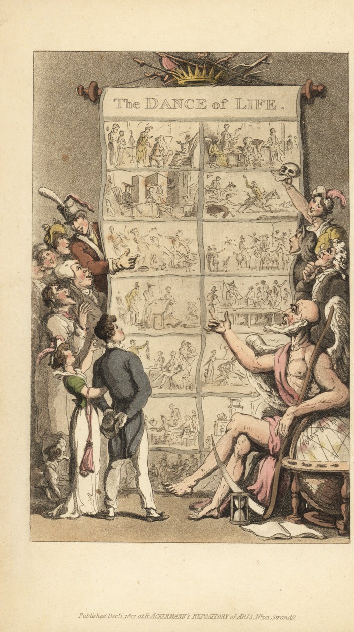 Ojciec Czas przedstawiający mężczyzn i kobiety sceny z życia autorstwa Thomas Rowlandson