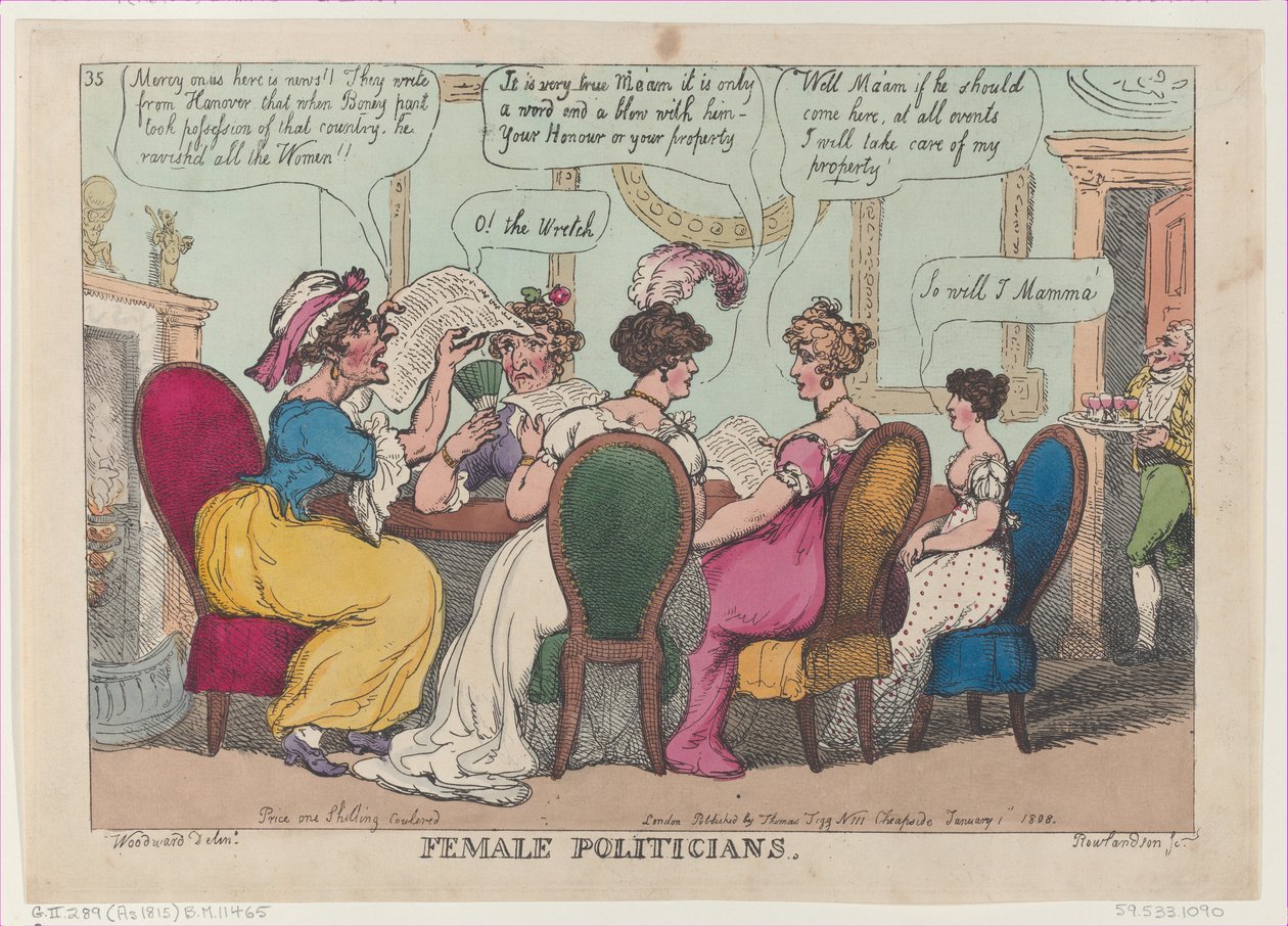 Polityczki, 1 stycznia 1808 r., 1 stycznia 1808 r. autorstwa Thomas Rowlandson