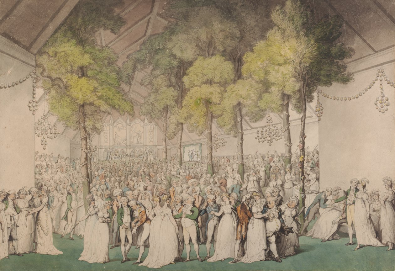 Fete w Boodles Club, Ranelagh, na cześć Jerzego III autorstwa Thomas Rowlandson