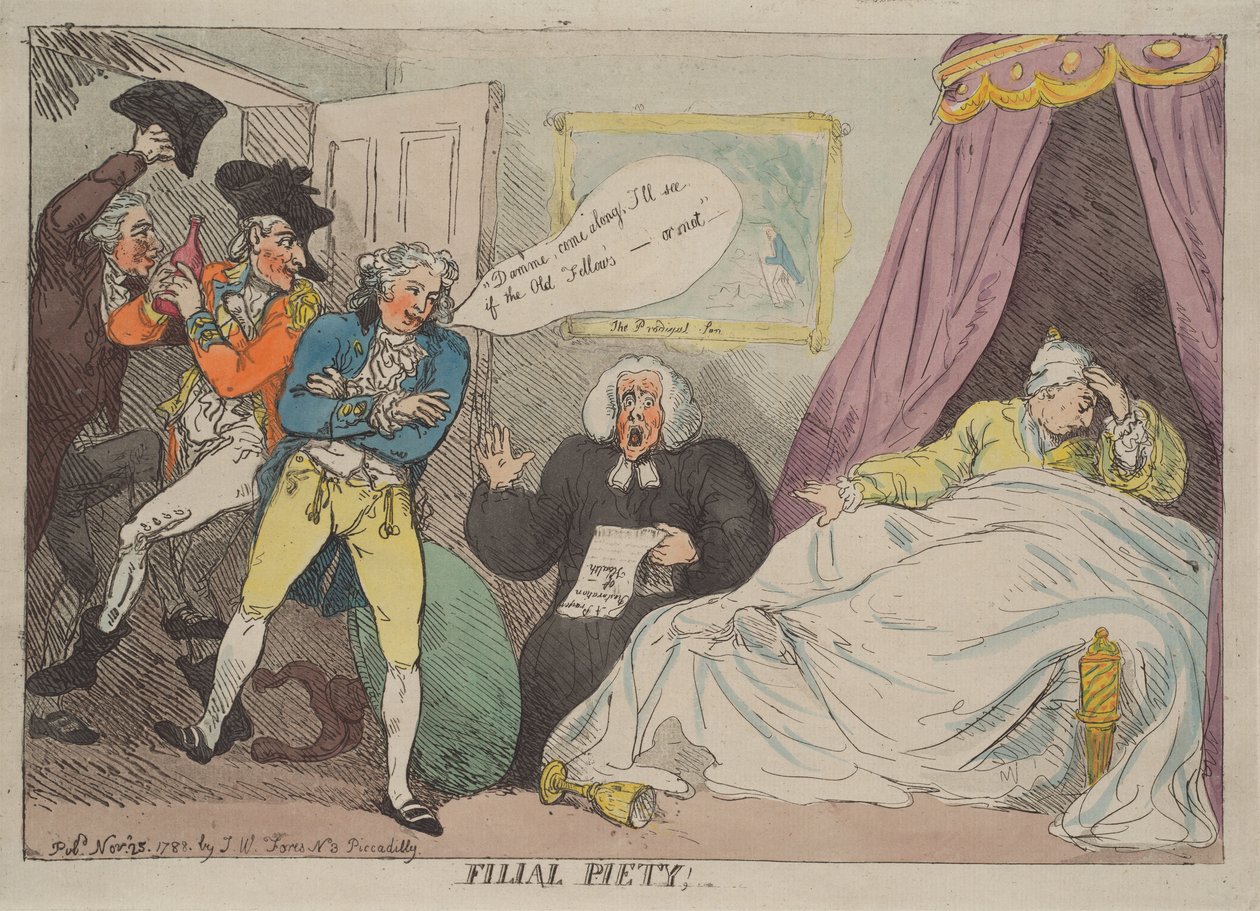 Szacunek dla rodziców autorstwa Thomas Rowlandson