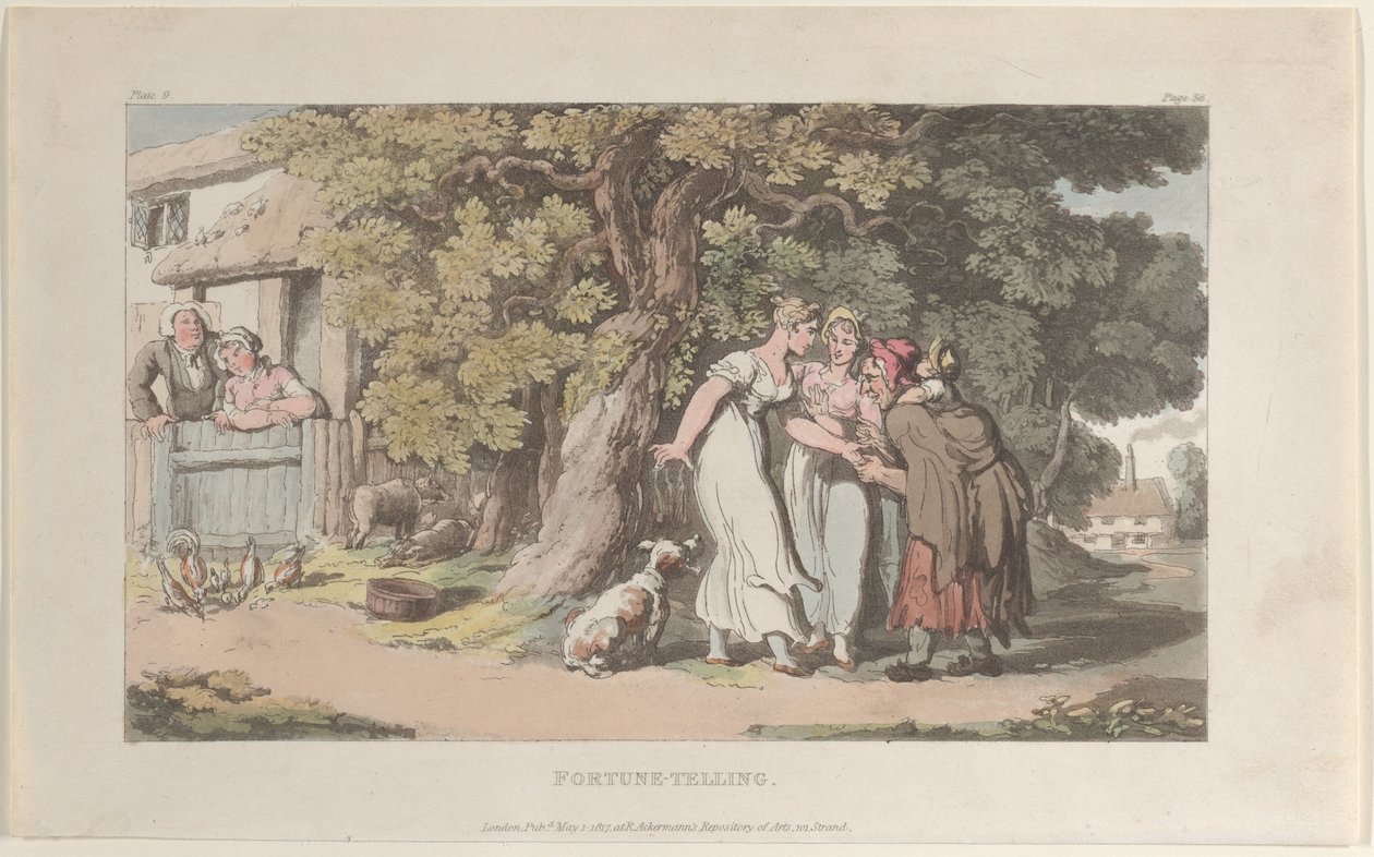 Wróżby z Wikariusza Wakefielda, 1 maja 1817, 1 maja 1817. autorstwa Thomas Rowlandson