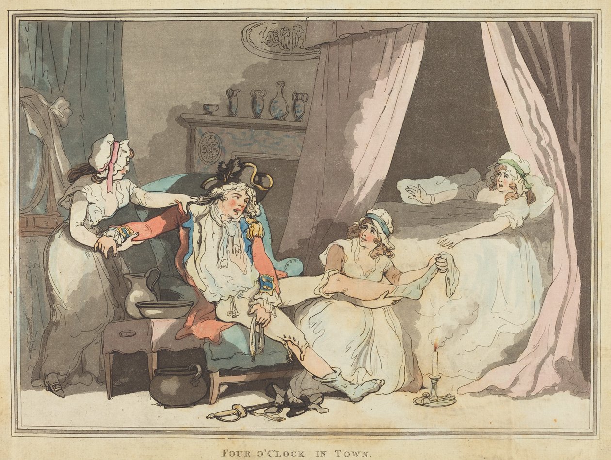 Czwarta godzina w mieście autorstwa Thomas Rowlandson