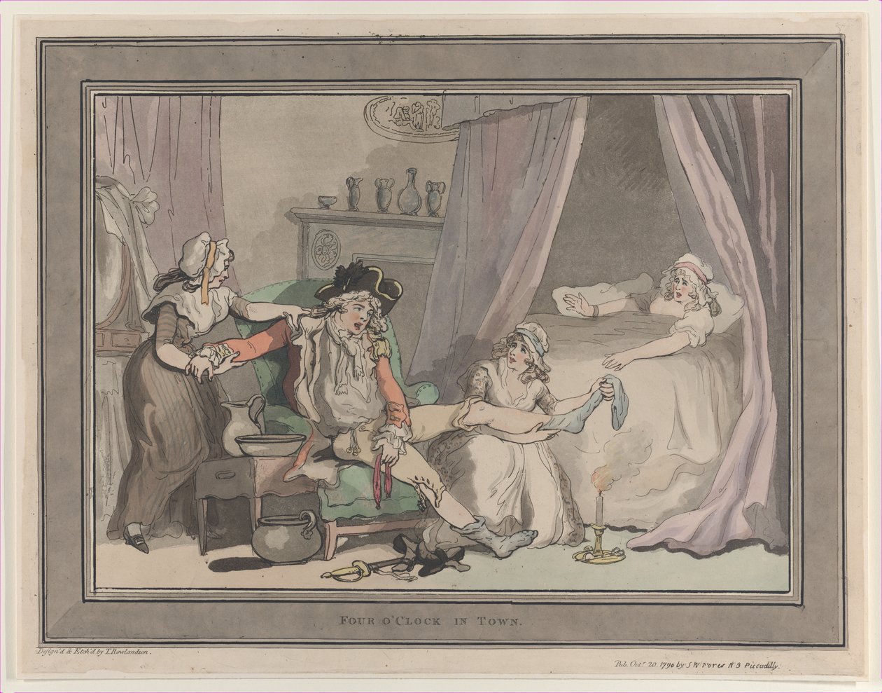 Czwarta w mieście, 20 października 1790, 20 października 1790. autorstwa Thomas Rowlandson