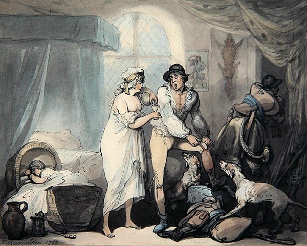 Czwarta godzina na wsi (akwarela na papierze) autorstwa Thomas Rowlandson
