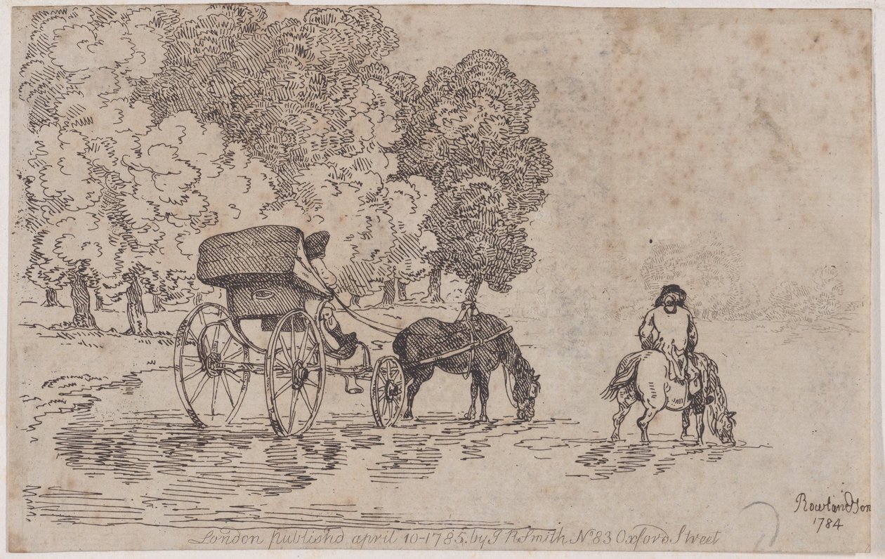 Czterokołowy szezlong, 10 kwietnia 1785., 10 kwietnia 1785. autorstwa Thomas Rowlandson