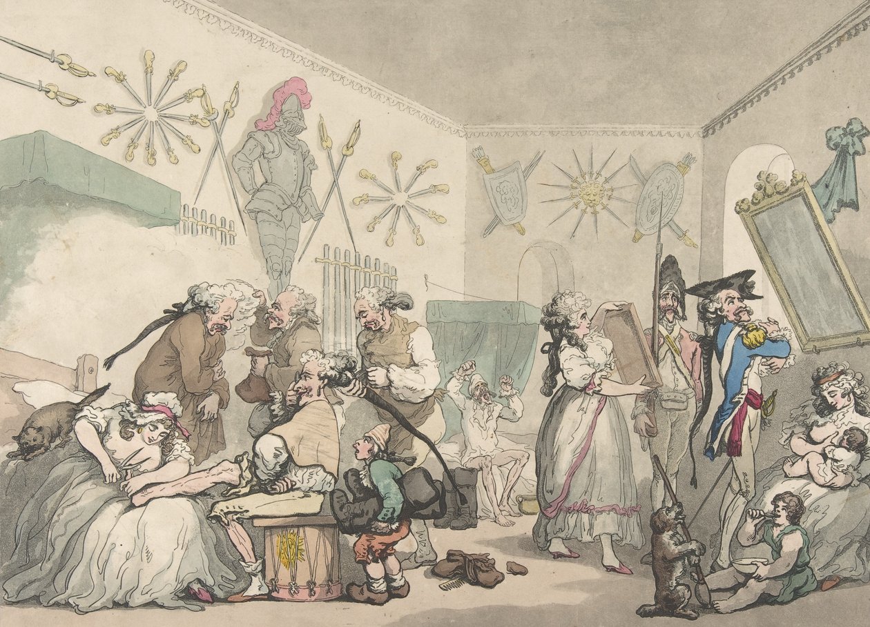 Koszary francuskie, 12 sierpnia 1791 r., 12 sierpnia 1791 r. autorstwa Thomas Rowlandson