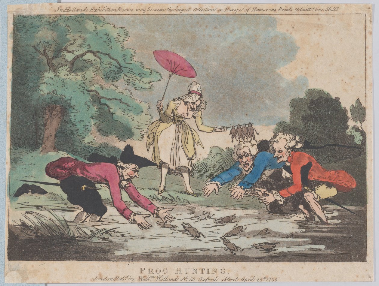 Polowanie na żaby, 20 kwietnia 1790., 20 kwietnia 1790. autorstwa Thomas Rowlandson