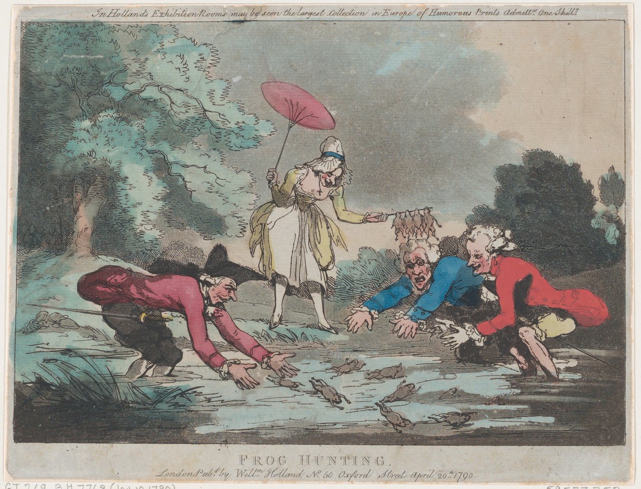 Polowanie na żaby, 20 kwietnia 1790., 20 kwietnia 1790. autorstwa Thomas Rowlandson