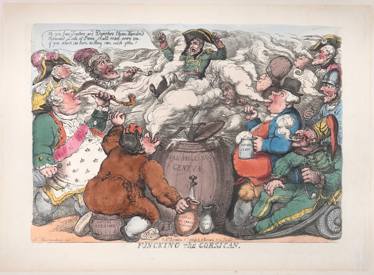 Funcking Korsykanin, 6 grudnia 1813., 6 grudnia 1813. autorstwa Thomas Rowlandson