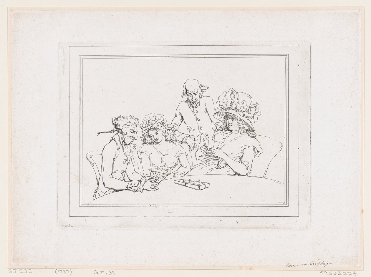 Gra w cribbage’a autorstwa Thomas Rowlandson