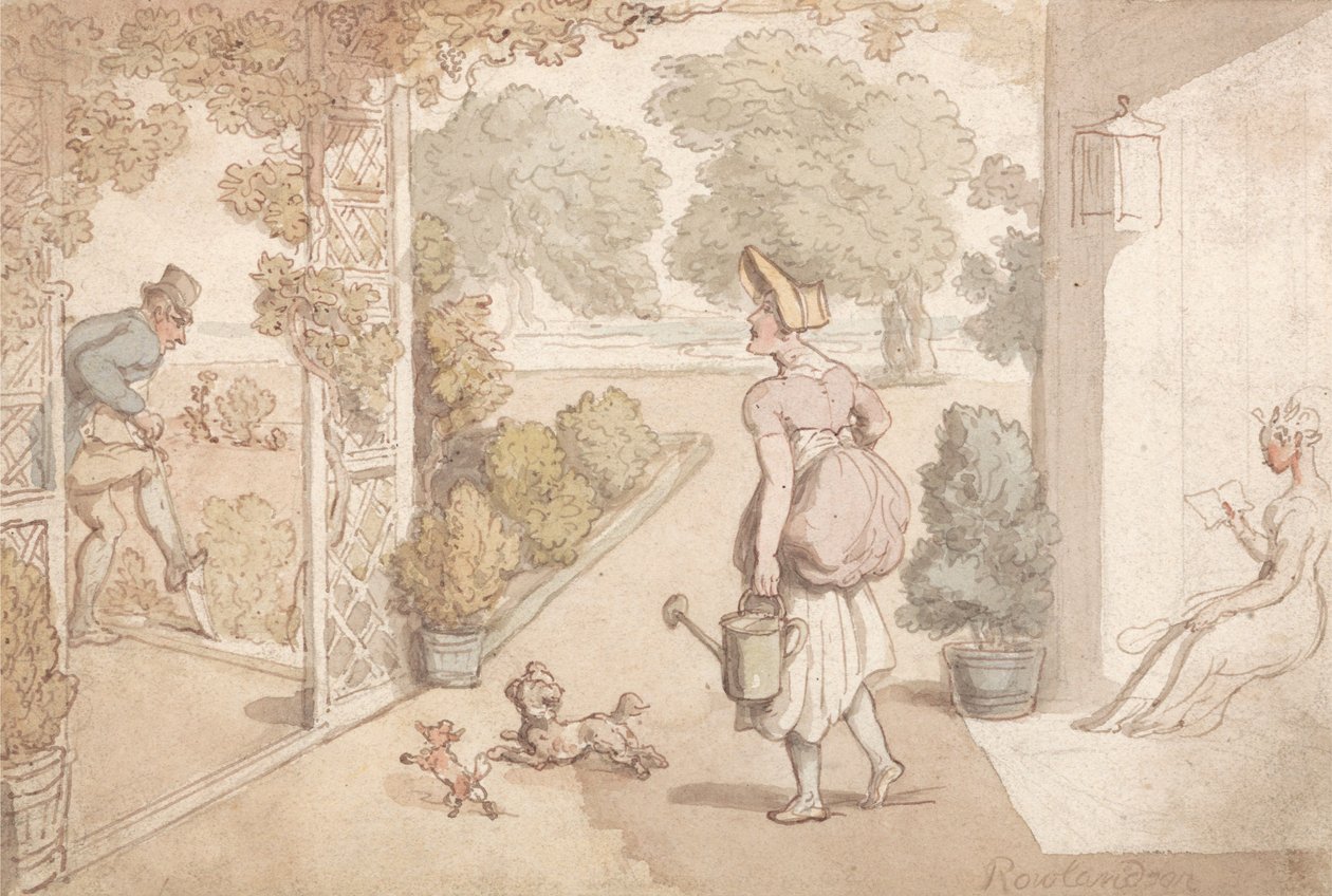 Ogrodnictwo autorstwa Thomas Rowlandson