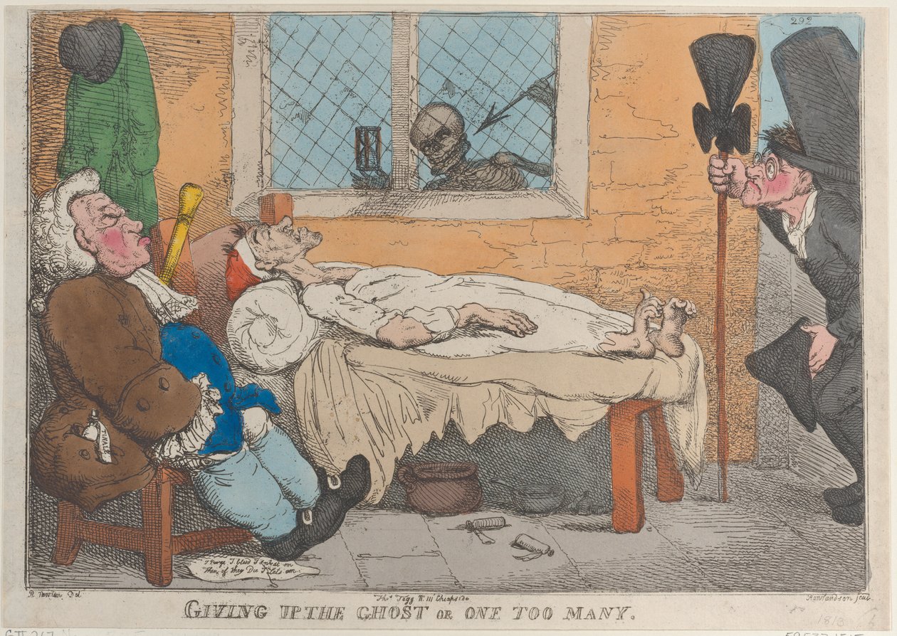 Rezygnacja z ducha lub o jeden za dużo, 1813., 1813. autorstwa Thomas Rowlandson