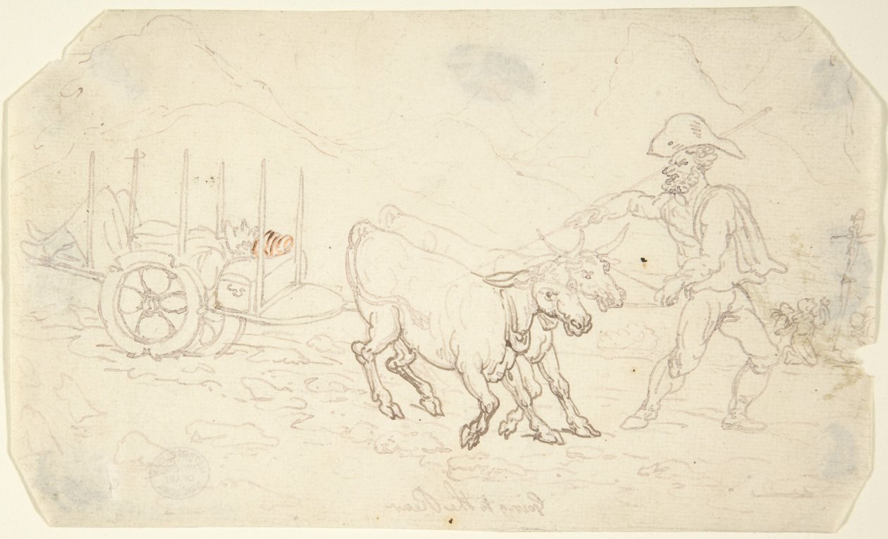 Przechodzenie na tył z powodu choroby autorstwa Thomas Rowlandson