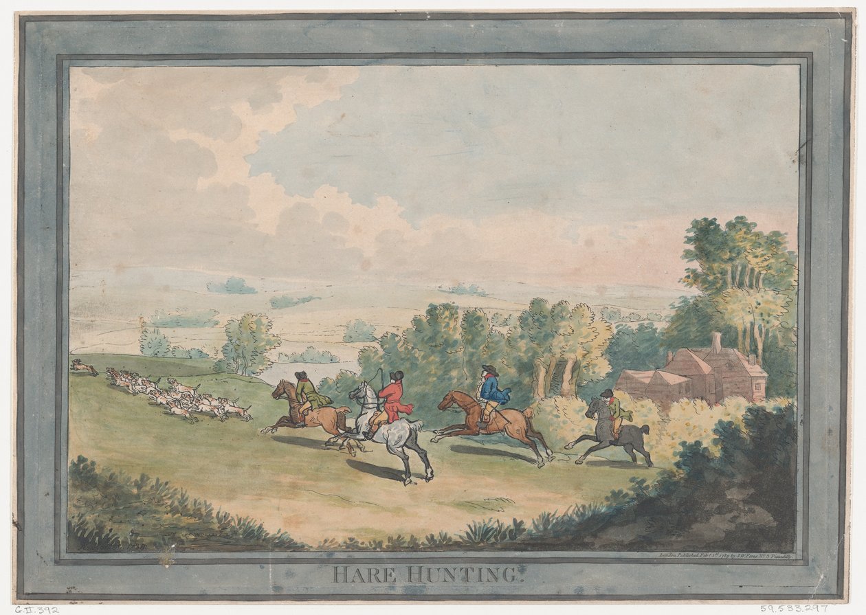 Polowanie na zające, 1 lutego 1789., 1 lutego 1789. autorstwa Thomas Rowlandson