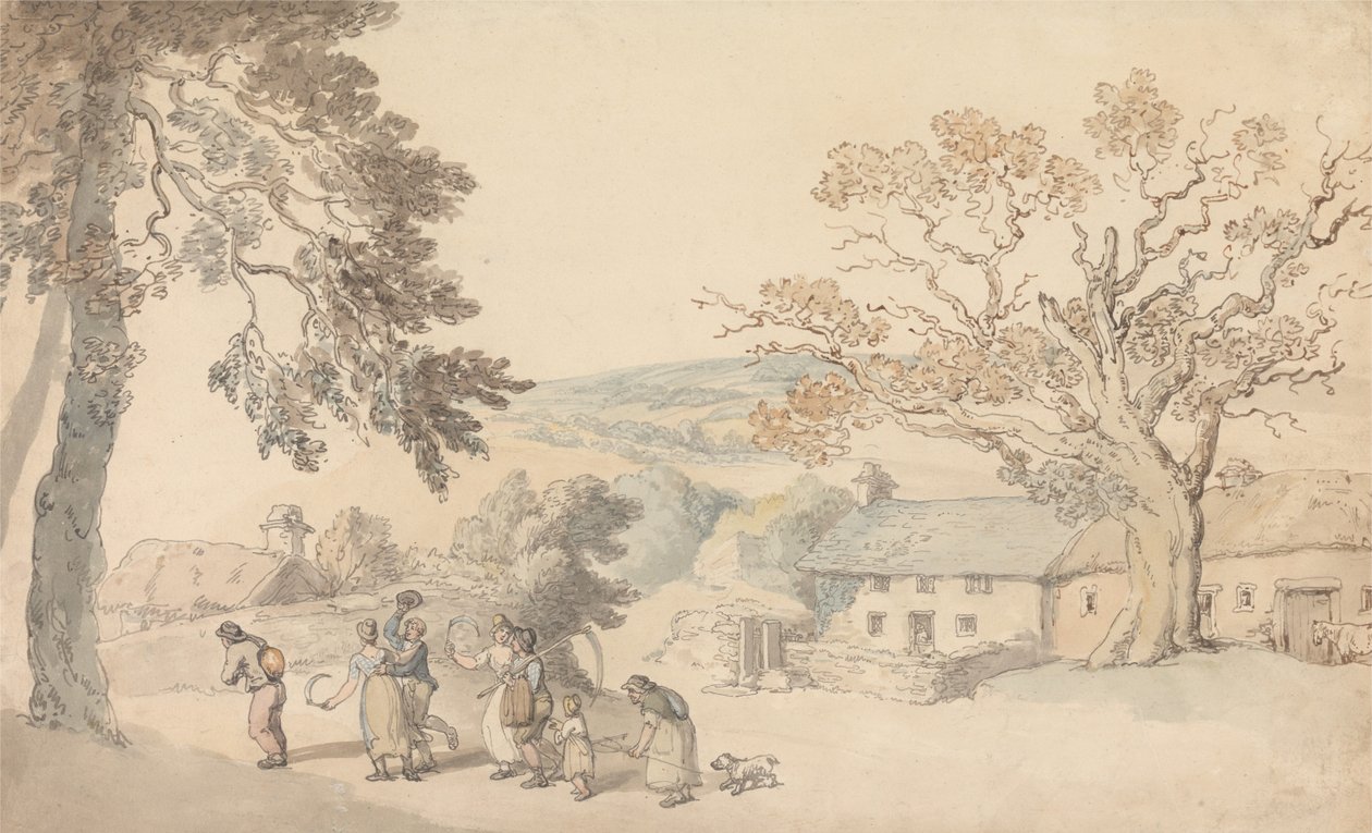 Wyjazd kombajnów autorstwa Thomas Rowlandson