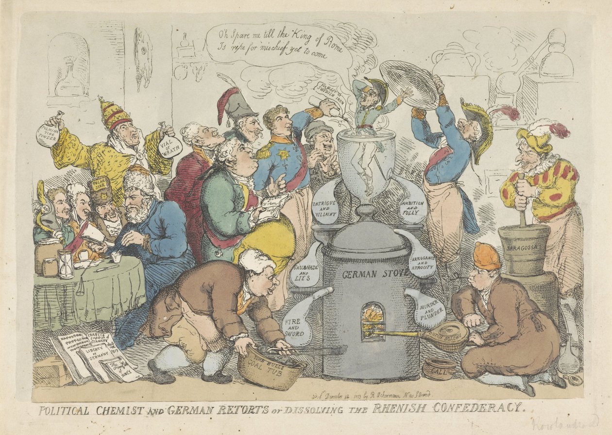 Rozwiązanie Rijnbond, 1813 r. autorstwa Thomas Rowlandson