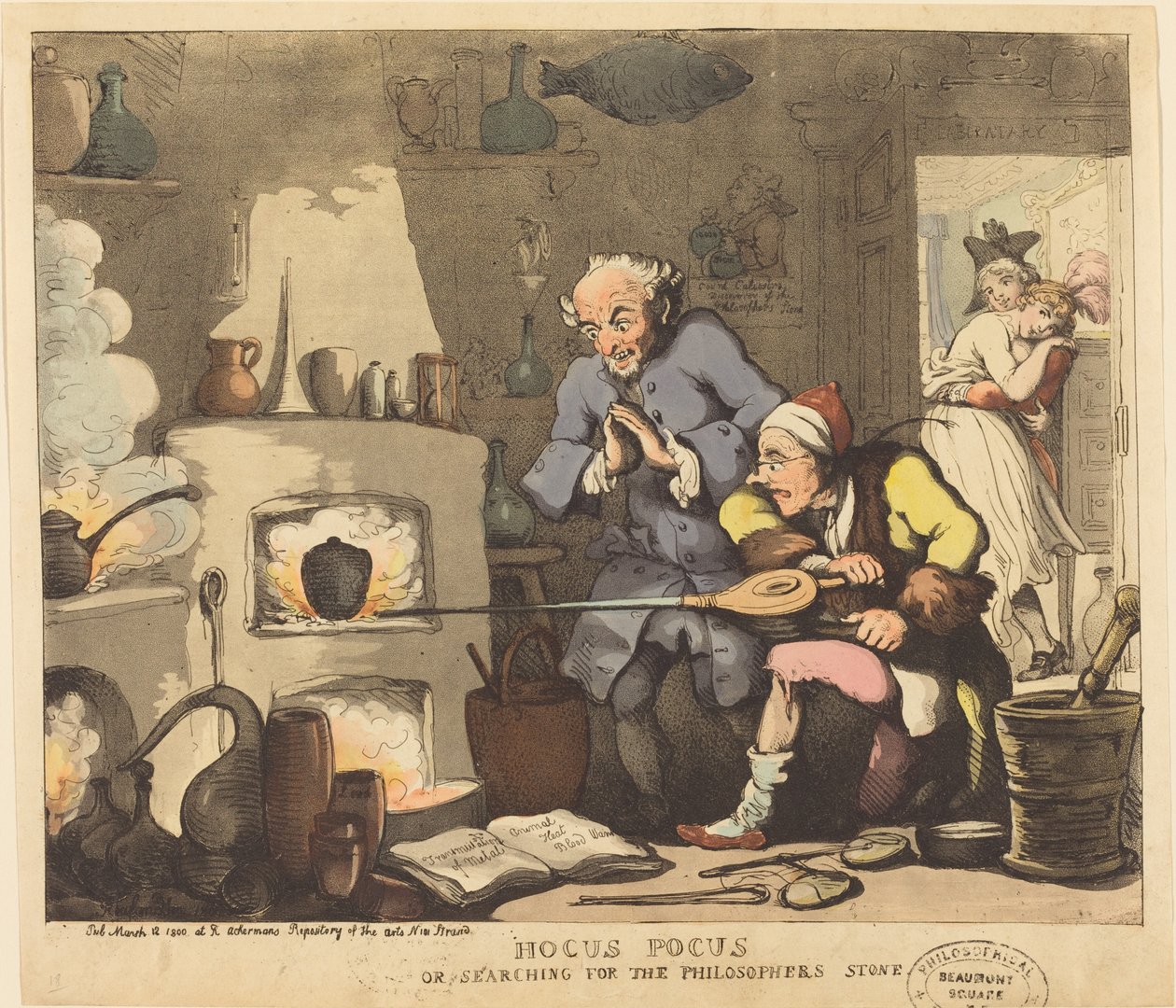 Hocus Pocus, czyli Poszukiwanie Kamienia Filozoficznego autorstwa Thomas Rowlandson