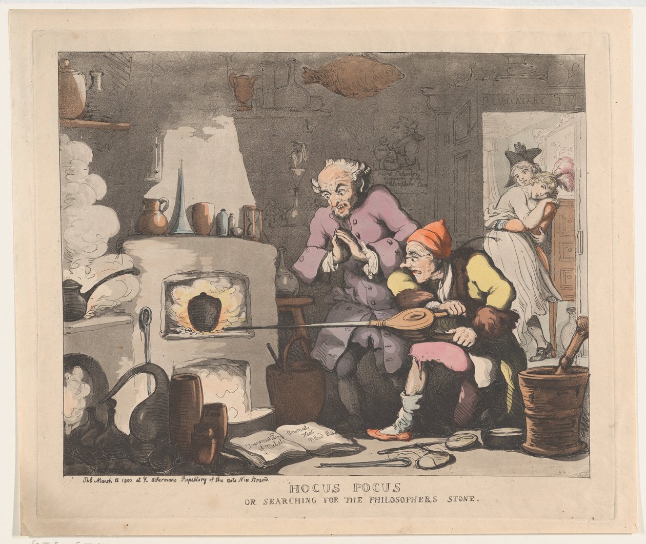 Hocus Pocus, czyli Poszukiwanie Kamienia Filozoficznego, 12 marca 1800 r., 12 marca 1800 r. autorstwa Thomas Rowlandson