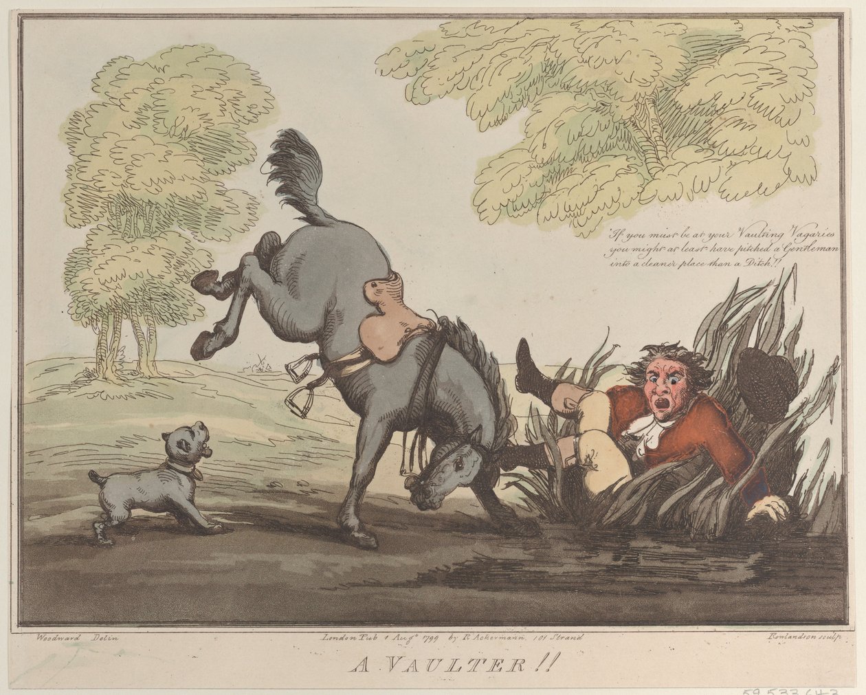 Horse Accomplishments, Szkic 12: Vaulter!!, 1 sierpnia 1799., 1 sierpnia 1799. autorstwa Thomas Rowlandson