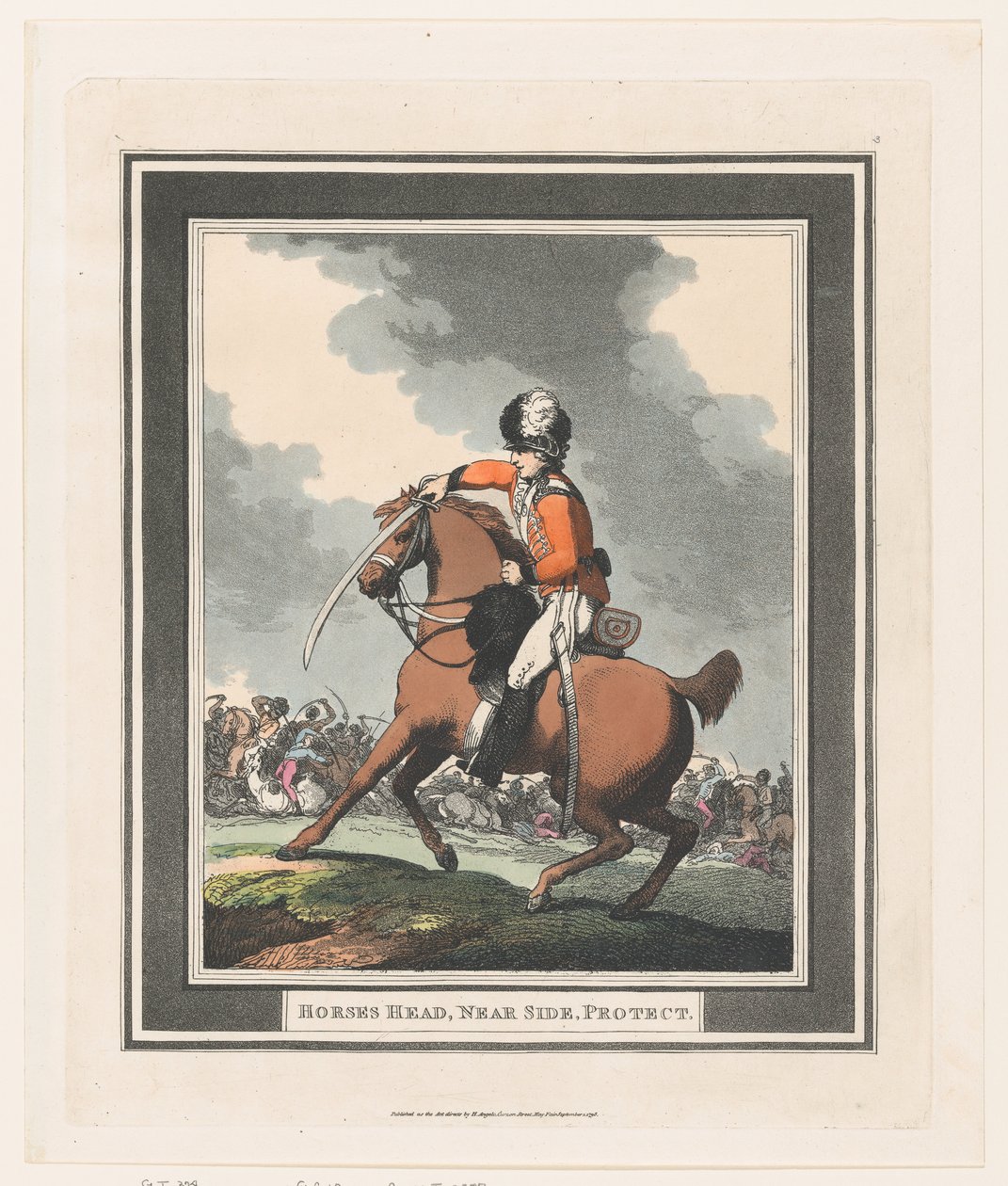 Horses Head, Near Side, Protect, 1 września 1798., 1 września 1798. autorstwa Thomas Rowlandson