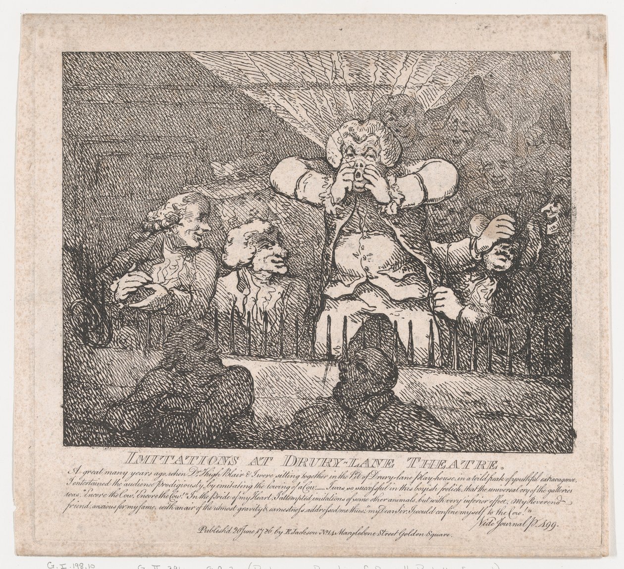 Imitations at Drury-Lane Theatre Malownicze piękności Boswell, Part the Secon..., 20 czerwca 1786. autorstwa Thomas Rowlandson