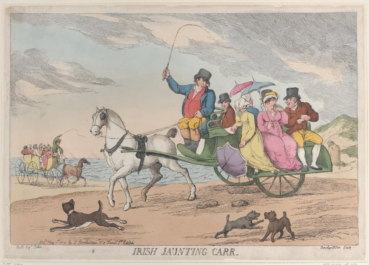 Irlandzki Jaunting Car, 1 maja 1814., 1 maja 1814. autorstwa Thomas Rowlandson
