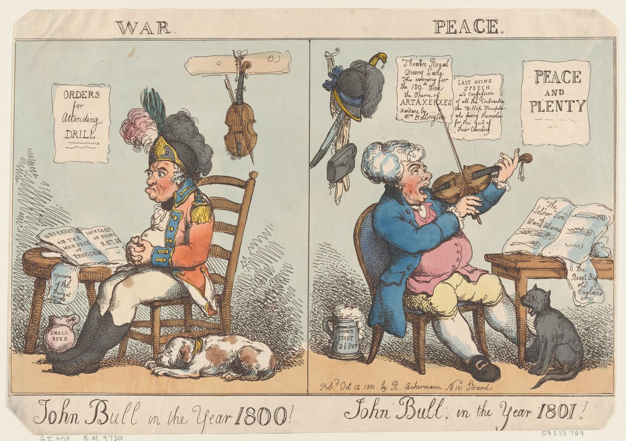 John Bull w roku 1800! Jan Bull w roku 1801!, 12 października 1801 r., 12 października 1801 r. autorstwa Thomas Rowlandson