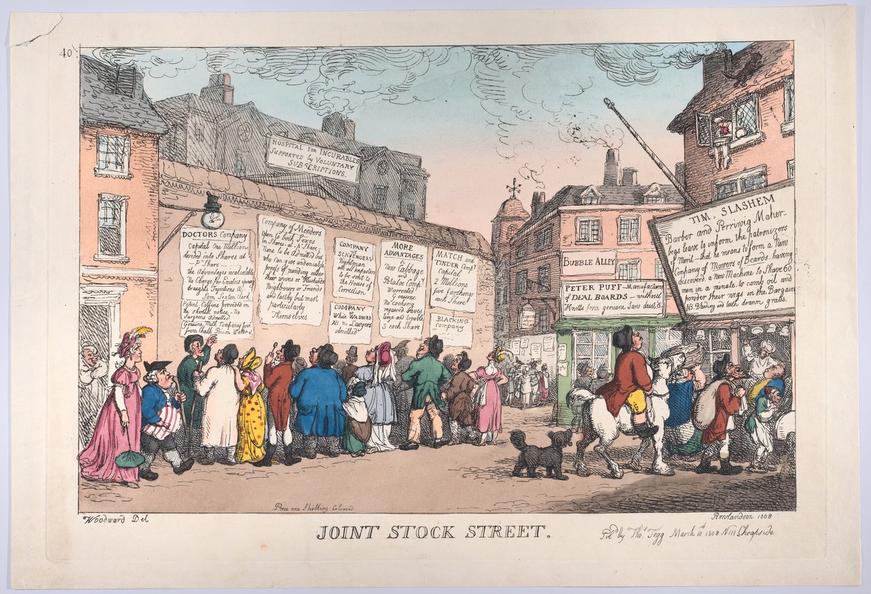 Joint Stock Street, 10 marca 1808., 10 marca 1808. autorstwa Thomas Rowlandson