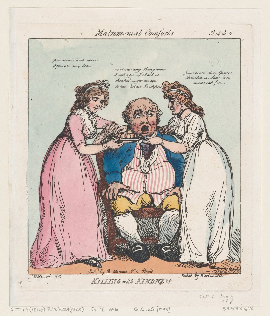 Zabijanie z dobrocią, 1 października 1799., 1 października 1799. autorstwa Thomas Rowlandson