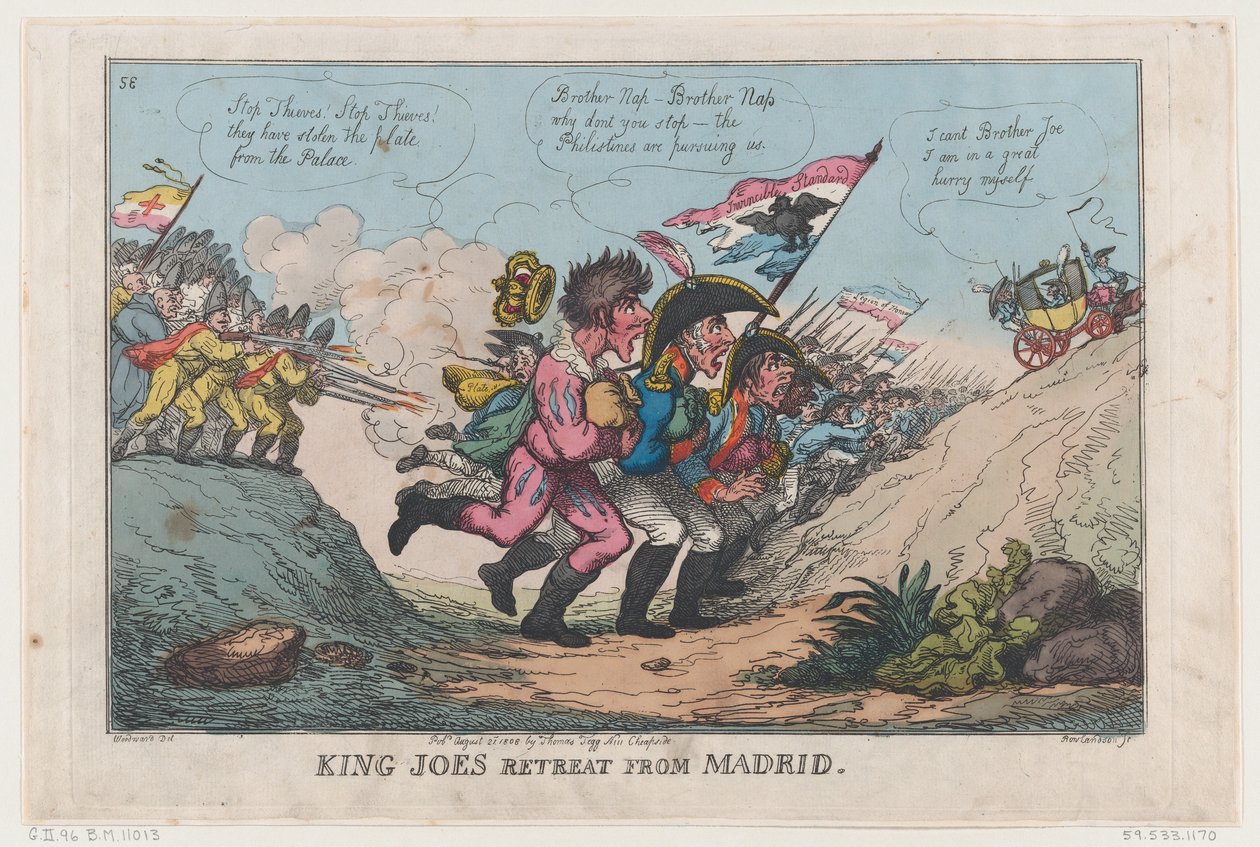 Rekolekcje króla Joego z Madrytu, 21 sierpnia 1808 r., 21 sierpnia 1808 r. autorstwa Thomas Rowlandson