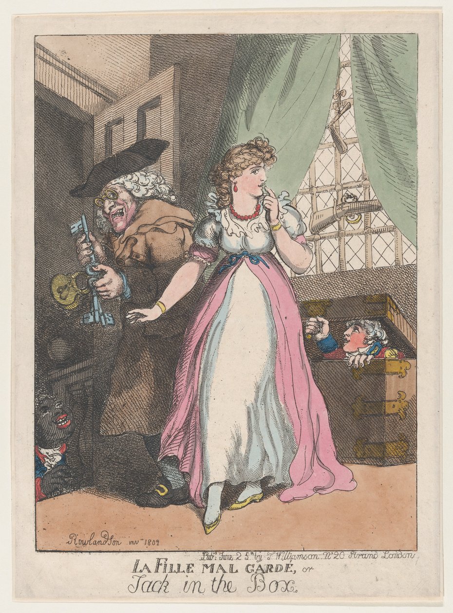 La Fille Mal Gardé lub Jack in the Box, 25 czerwca 1802, 25 czerwca 1802. autorstwa Thomas Rowlandson