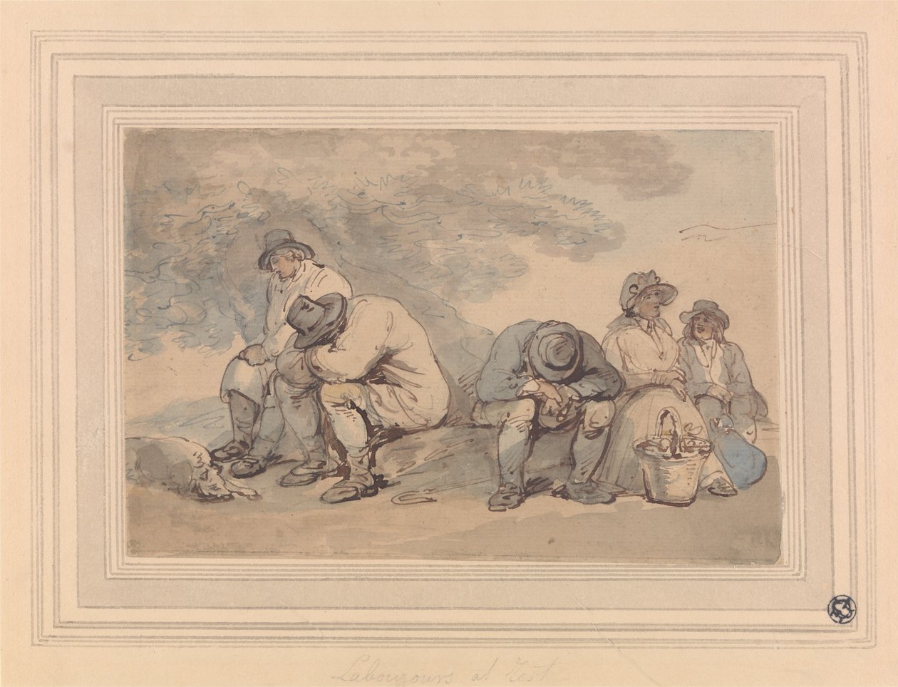 Pracownicy podczas odpoczynku autorstwa Thomas Rowlandson